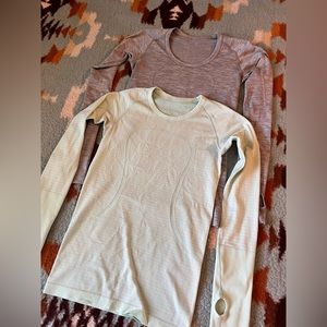 TWO Lululemon Long-sleeve Running Shirts